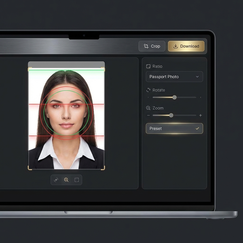 Cropping and downloading final passport photo
